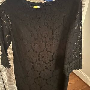 Maggy London Black Sheath Dress with Bell Sleeves